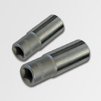 Hlavice nástrčná 1/2" 8mm, prodloužená H1508 - Hlavice Honiton 1/2" 8mm, prodloužená, nástrčná, 6-ti hranná délka 76mm. Materiál chrom vanadium leštěný