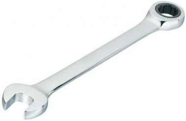 Klíč ráčnový očkoplochý 24mm, 72 zubů - Klíč ráčnový očkoplochý Očkoplochý ráčnový klíč s přepínací páčkou 22 mm vyhnutý úhel vyhnutí 15°, počet zubů : 72 ocel : chrom - vanadium povrch : chromovaný, leštěný, DIN Materiál: chrom vanadium CRV